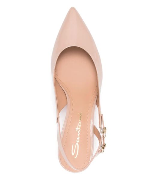 Zapatos de tacón con tira trasera Santoni de color Pink