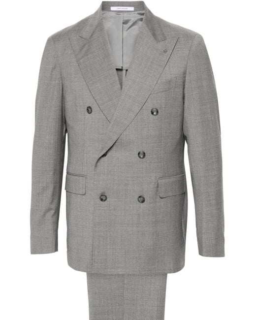 Tagliatore Doppelreihiger Anzug in Gray für Herren
