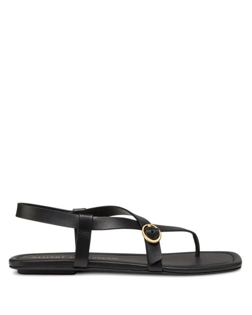 Stuart Weitzman Benni レザーサンダル Black