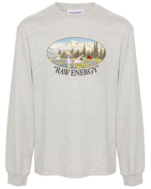 Carne Bollente Gray Raw Energy Organic Cotton Sweatshirt