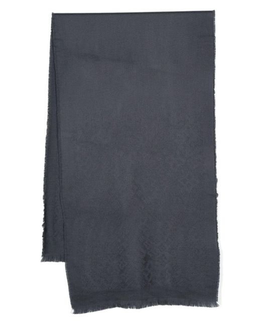 Écharpe en laine à motif jacquard Tagliatore pour homme en coloris Blue
