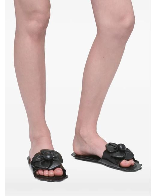 Marc Jacobs White Daisy Scalloped-Edge Sandals