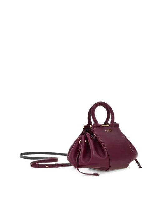 Ferragamo Purple Sac À Main À Anses Arrondies