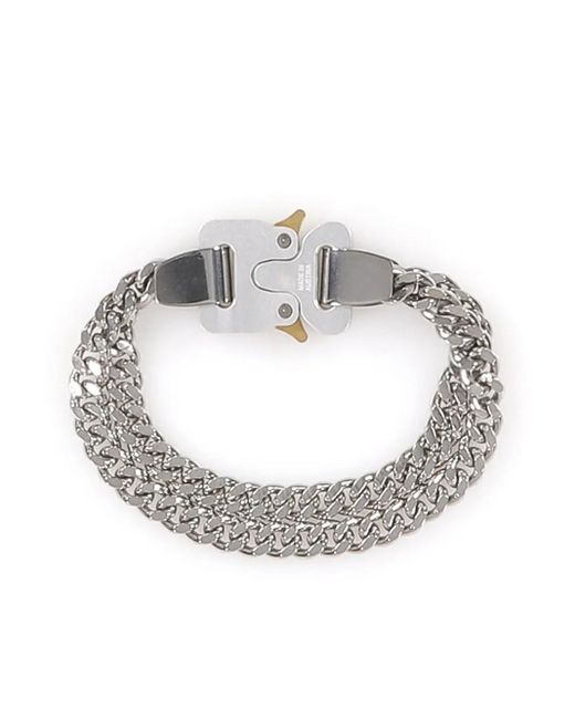 1017 ALYX 9SM Armband Met Dubbele Gesp in het Gray