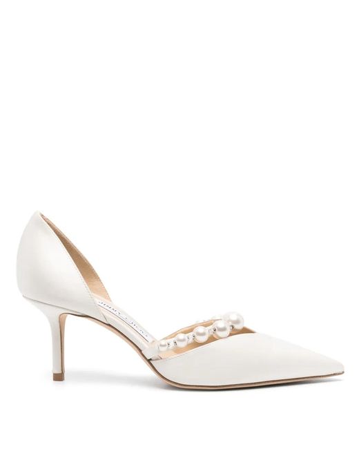 Jimmy Choo White Décolleté A Punta