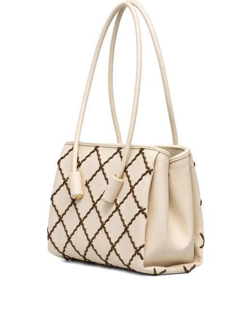 Sac Cabas À Motif De Losanges THEMOIRÈ en coloris White