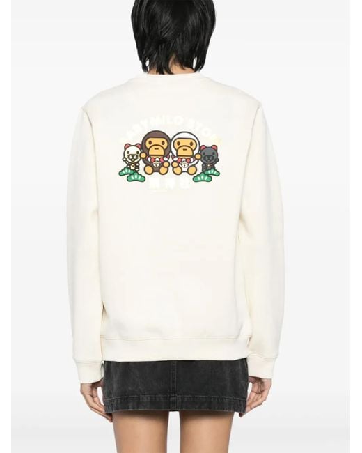 A Bathing Ape Natural Crew-Neck Sweatshirt
