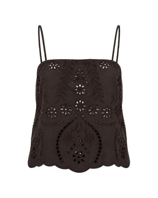 Natalie Martin Black Fern Broderie-Anglaise Top