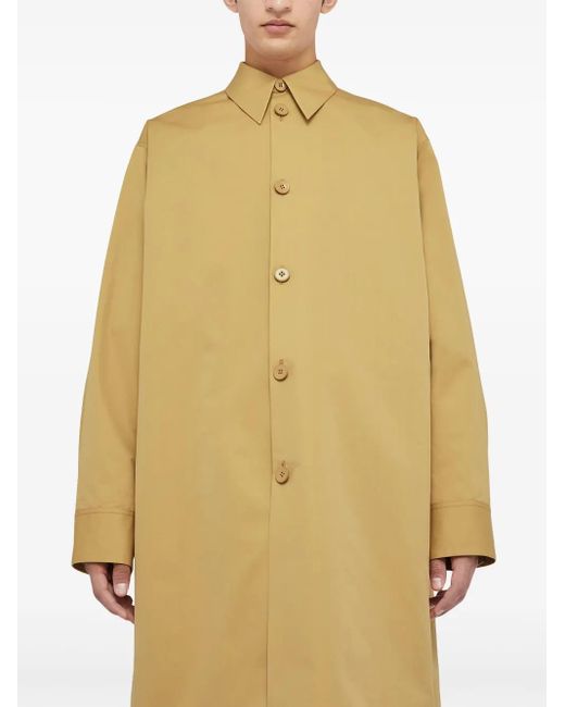Jil Sander Yellow Knee-Length Coat for men