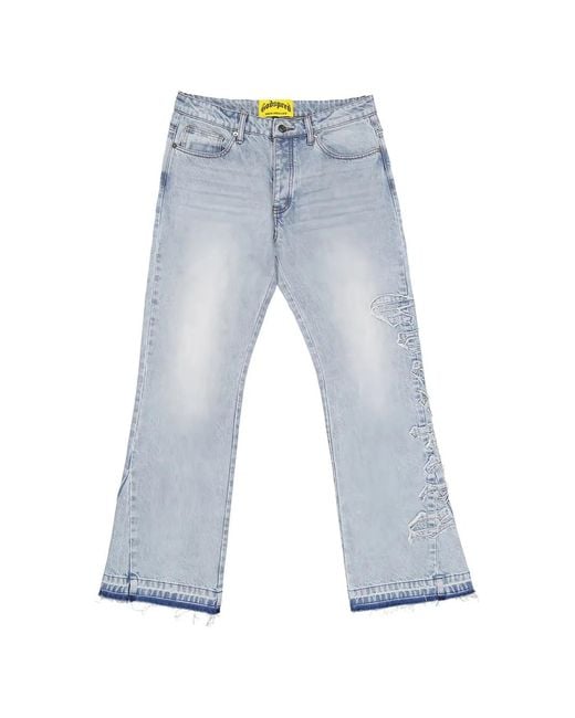 Godspeed Blue Og Logo Flared Denim Jeans for men
