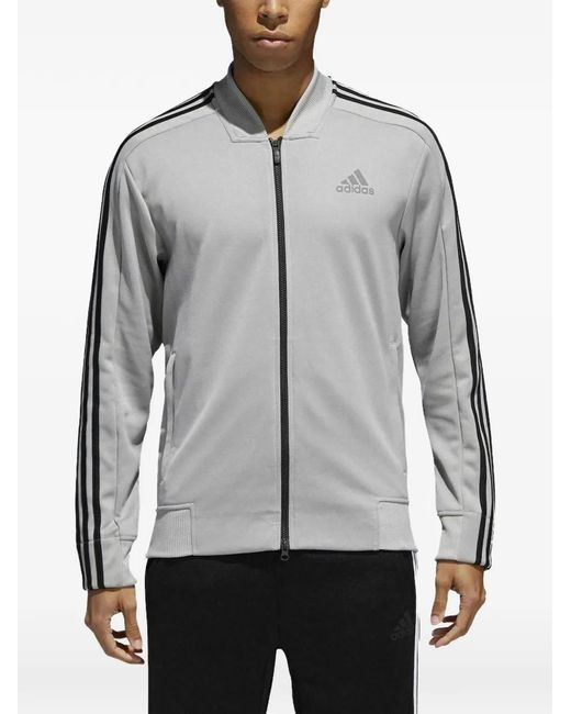 Adidas Gray Id Stripe Track Jacket for men