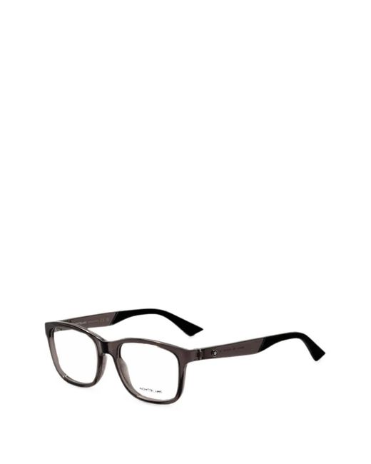Montblanc Gray Square-Frame Glasses for men