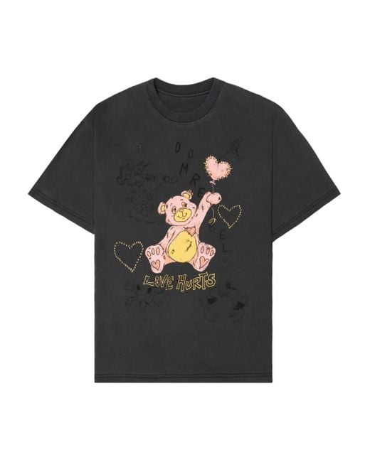DOMREBEL Black Teddy Bear-Print T-Shirt for men