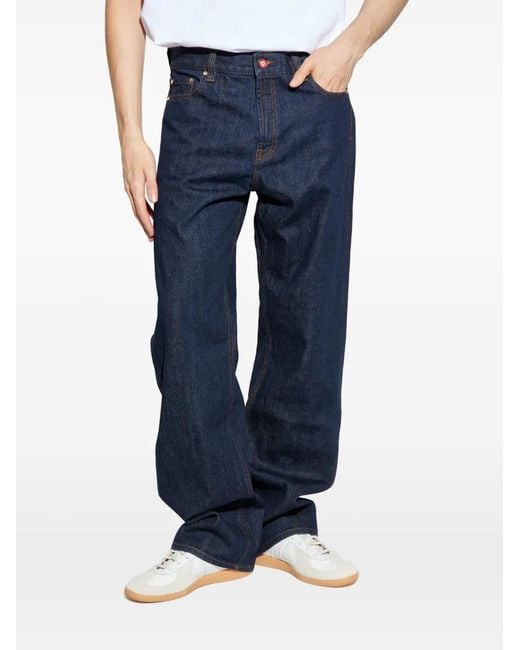 Casablanca Blue Logo-patch Jeans for men