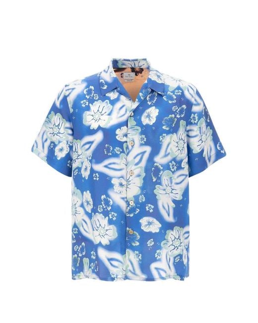 Paul Smith Blue Printed Shirt for men
