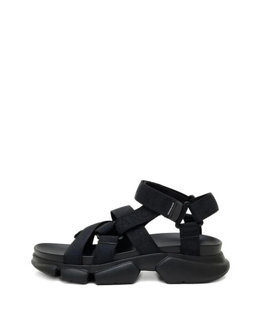 Undercover Black Cross-Strap Sandals