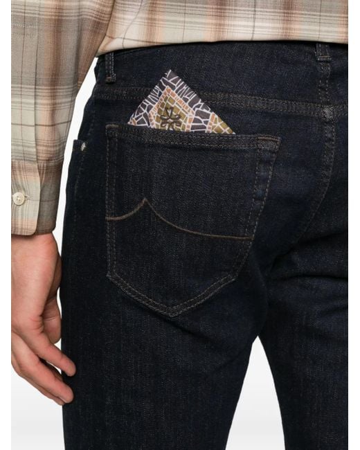 Jacob Cohen Blue Bard Button-Fly Jeans for men