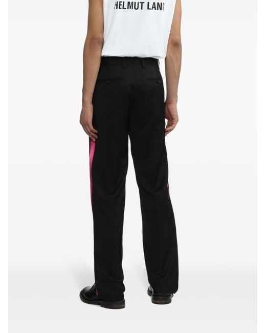 Pantalones con ribete Helmut Lang de hombre de color Black