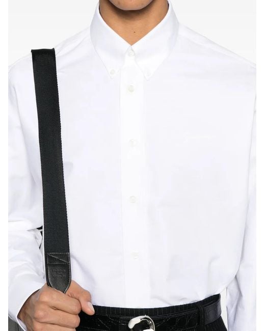 Givenchy White Logo-Embroidered Shirt for men