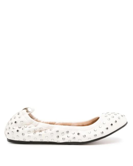Isabel Marant Belna Ballerina's Met Studs in het White