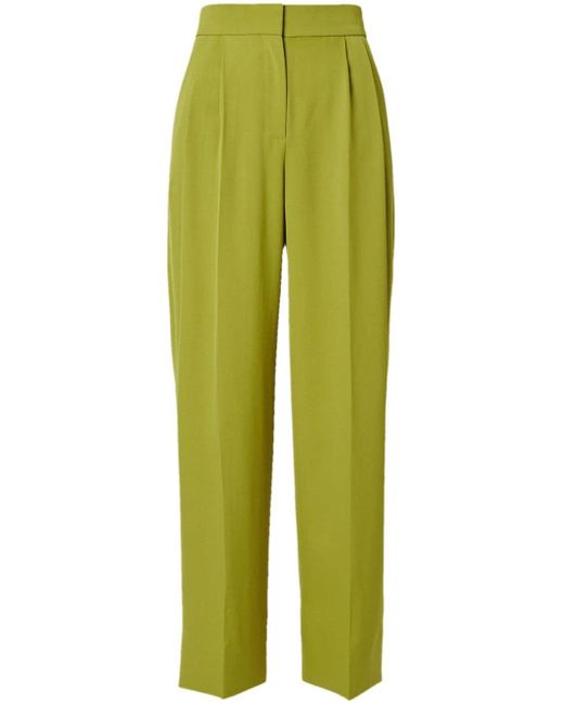 Pantalones anchos con pinzas Erdem de color Green