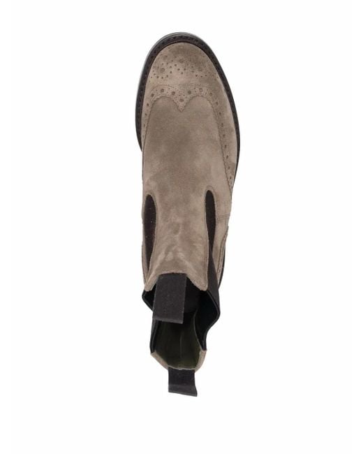 Tricker's Brown Slip-On Suede Chelsea Boots for men
