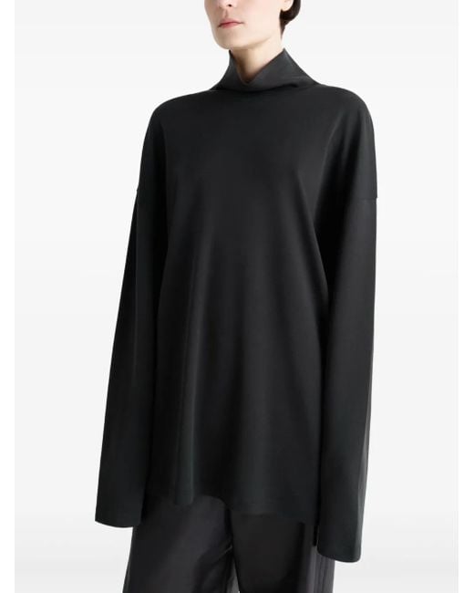 Lemaire モックネック ロングtシャツ Black