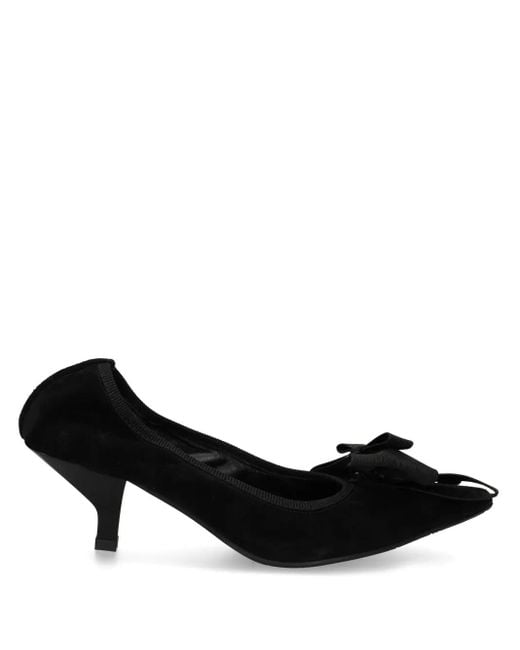 Ras Black 50Mm Bow-Detail Kitten-Heel Pumps