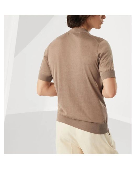 メンズ Brunello Cucinelli ニット Tシャツ Brown