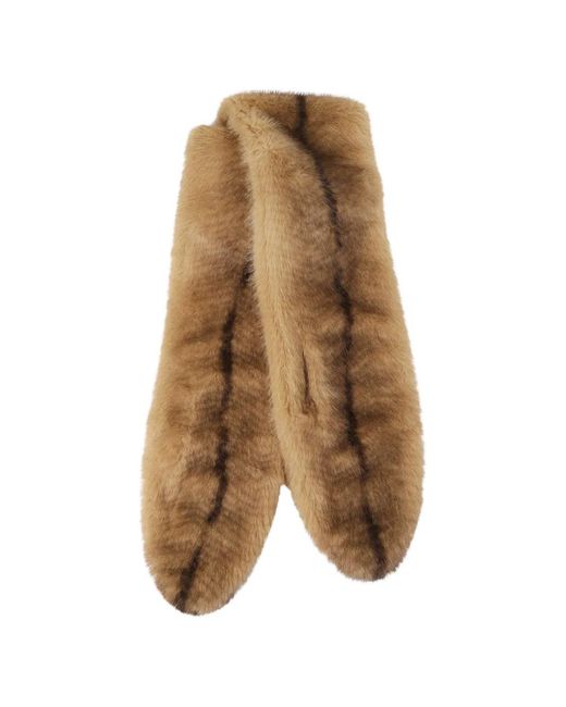 Bufanda A Rayas Seventy de color Natural