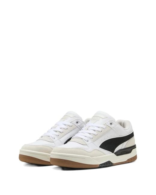 PUMA White Rebound Sd Lace-Up Sneakers for men