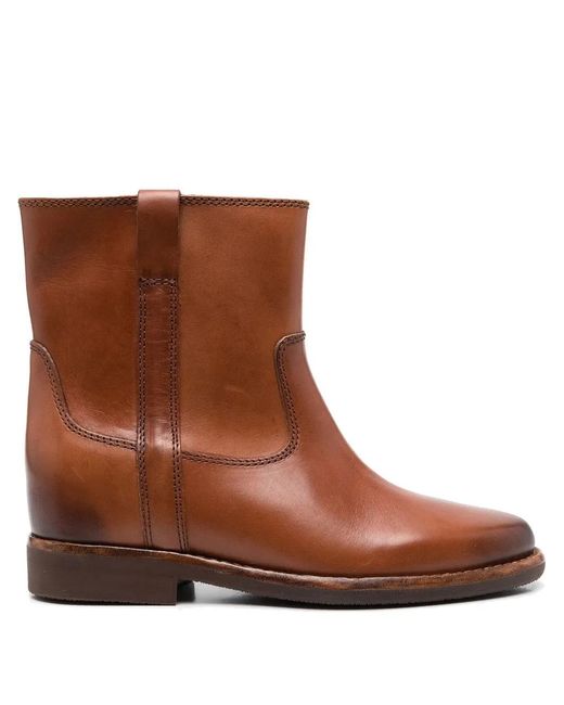 Isabel Marant Brown Susee Leather Ankle Boots