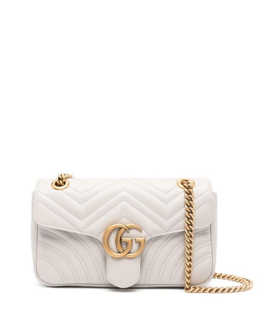 Gucci Gg Marmont Kleine Schoudertas in het Natural