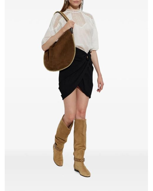 Isabel Marant Natural Rilton Buckle-Strap Boots