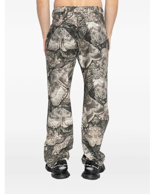 Roa Gray Printed Trousers for men