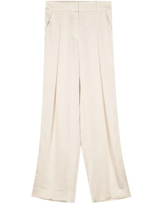 Jonathan Simkhai White Mercer Satin Trousers
