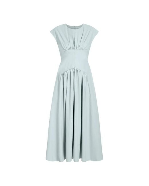 Proenza Schouler Blue Nyssa Ruched-Detail Maxi Dress
