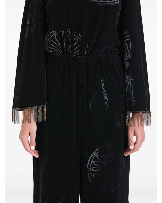 Themis Z Black Kyma Pattern Trousers