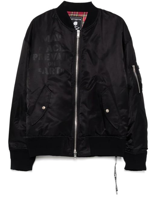 Bomber Con Zip di MASTERMIND WORLD in Black da Uomo