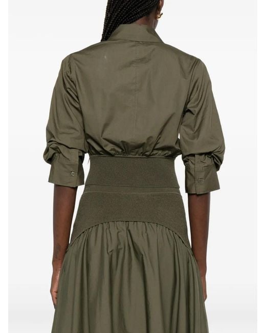 Camicia Crop di Jonathan Simkhai in Green