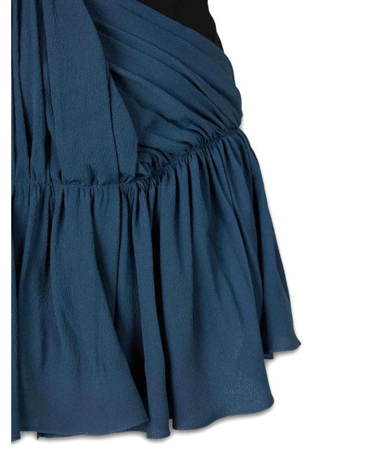Marni Blue V-Neck Side-Zip Blouse