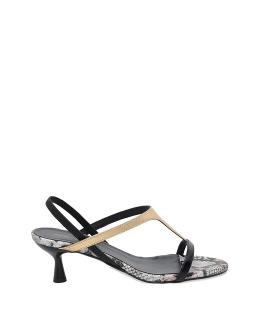 Angel Alarcon Metallic Snake-Effect Slingback Sandals