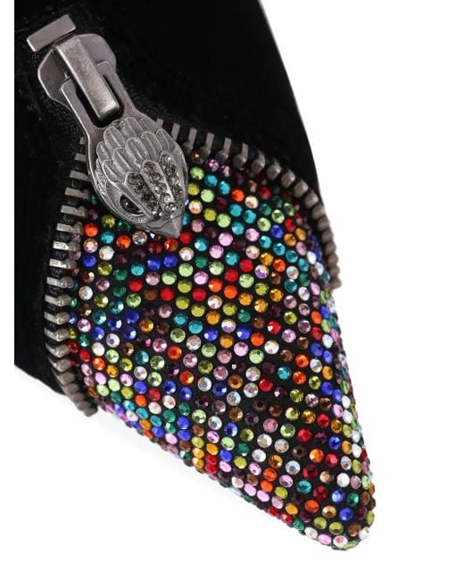 Kurt Geiger Black 95Mm Zip Embellished Court Pumps