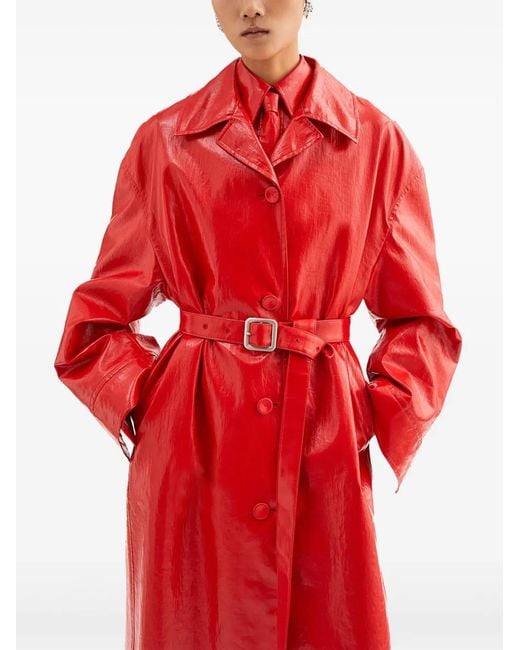 Jil Sander レディース レッド トレンチコートの通販はau PAY