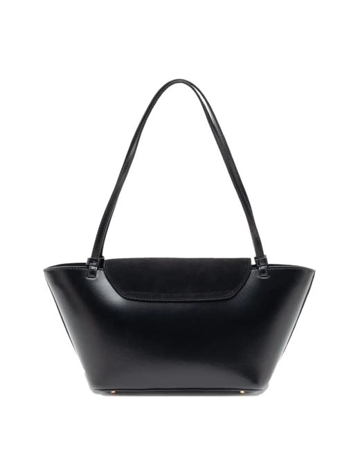 Elleme Black Courrier Suede Flap Tote Bag
