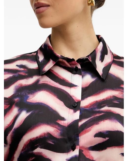 Printed Button-Down Shirt Morgan en coloris Red