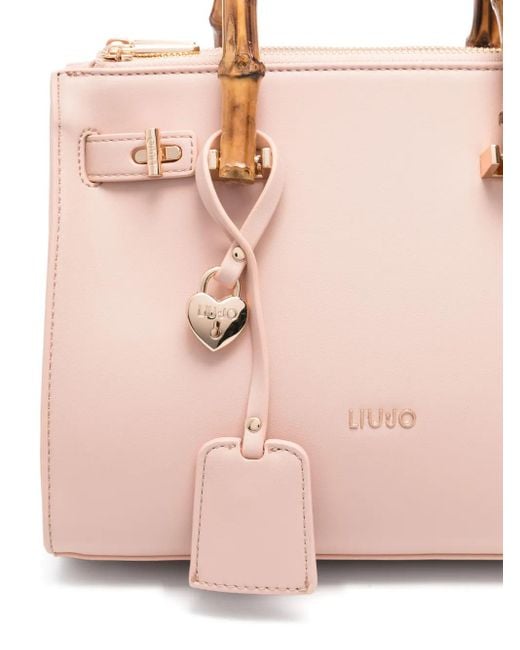 Liu Jo Pink Blush Bag With Bamboo Handle