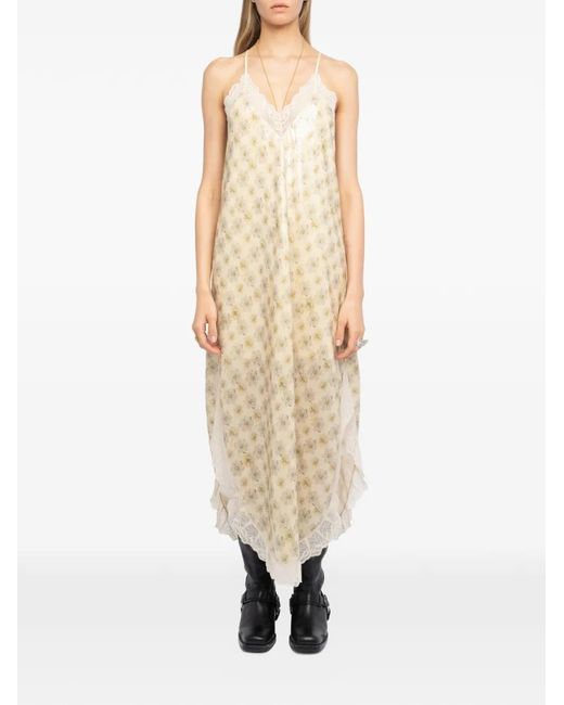 Zadig & Voltaire White Ristyl Flower Midi Dress