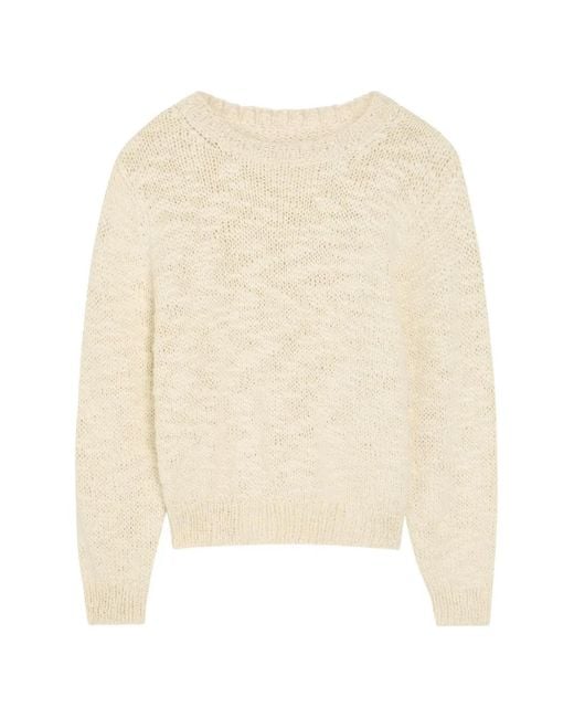 Suzie Kondi Natural Kismet Chunky-Knit Crew-Neck Sweater