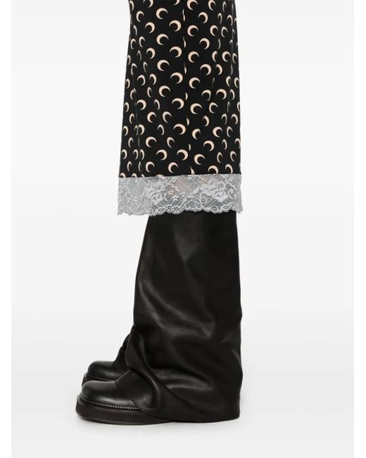 MARINE SERRE Black Midi Dresses